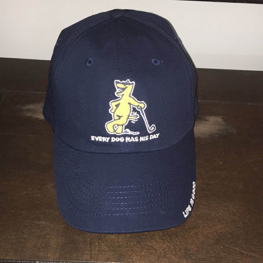 New Life is Good Blue every dog has his day golf hole in one baseball hat cap